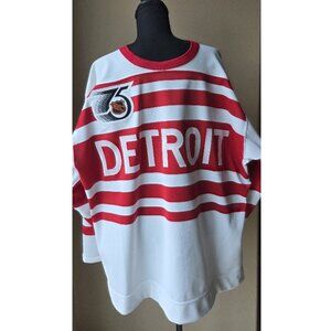 🏒 Detroit Red Wings NHL 75th Anniversary Hockey Jersey | Red & White